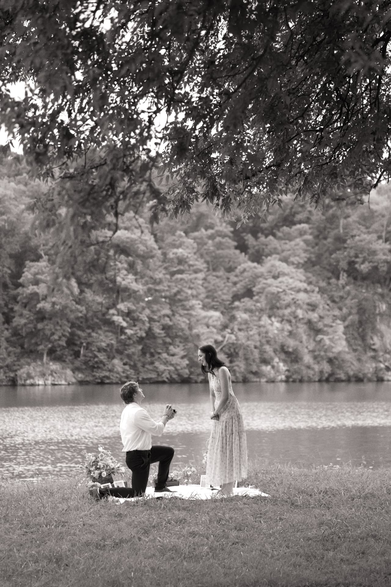 Black and white photo of the proposal
